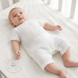 Baumwollstoff STRETCH Baby white