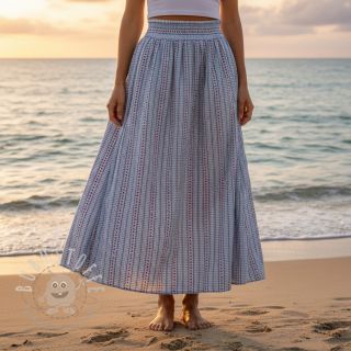 Baumwollstoff JACQUARD Hearts light blue