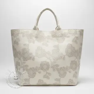 Baumwollstoff mit Leinen JACQUARD Peony flowers