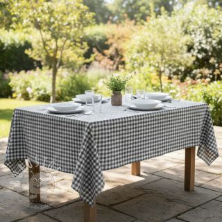 Baumwollstoff Brigitte gris