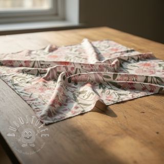 Baumwollstoff Meadow white digital print