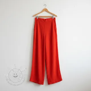 Baumwollstoff mit Leinen red