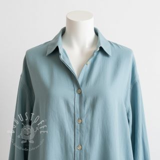 Baumwollstoff mit Leinen old blue