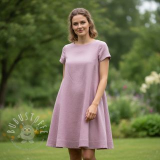 Baumwollstoff mit Leinen old pink