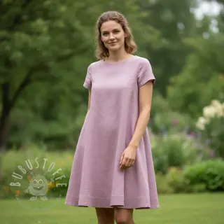 Baumwollstoff mit Leinen old pink