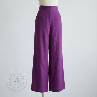 Baumwollstoff mit Leinen purple