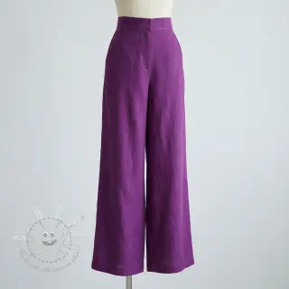 Baumwollstoff mit Leinen purple