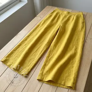 Baumwollstoff mit Leinen ochre