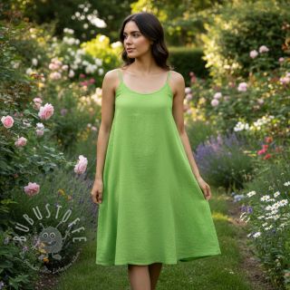 Baumwollstoff mit Leinen lime