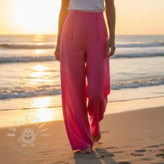 Baumwollstoff mit Leinen fuchsia