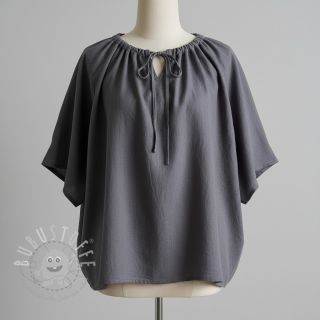 Baumwollstoff mit Leinen dark grey