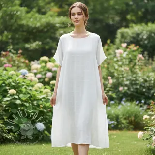 Baumwollstoff EMBROIDERY DOBBY Square white
