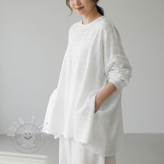 Baumwollstoff EMBROIDERY DOBBY Square white