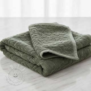 Kuschelfrottee Animal skin dark green
