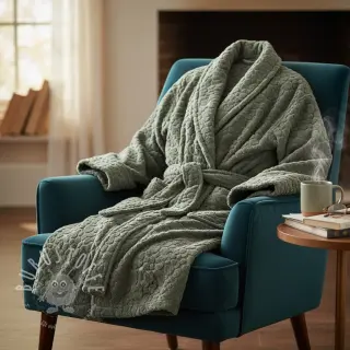 Kuschelfrottee Animal skin dark green