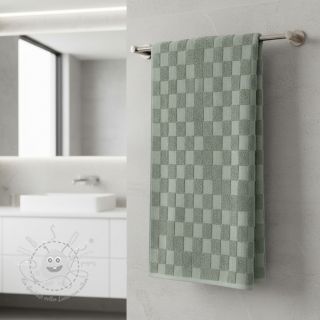 Kuschelfrottee Checks green