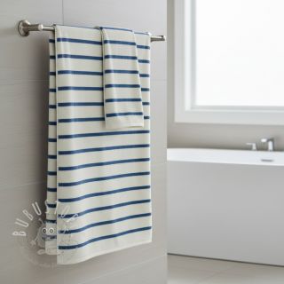 Kuschelfrottee YARN DYED Stripe SMALL light blue