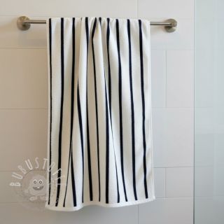 Kuschelfrottee YARN DYED Stripe SMALL dark blue