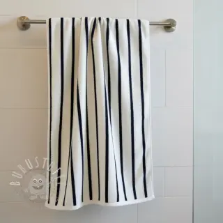 Kuschelfrottee YARN DYED Stripe SMALL dark blue