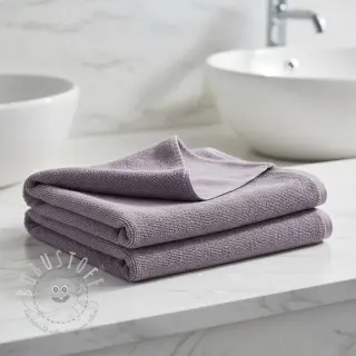 Frottee elastisch old purple