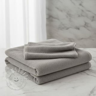 Frottee elastisch light grey