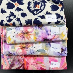 Stoffreste Leinen mit Baumwolle 055