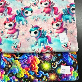 Stoffreste Sommersweat digital print 0352