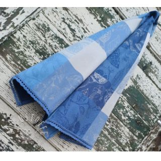 Dekostoff FRENCH TABLE CLOTH JACQUARD Cabosse allover indigo