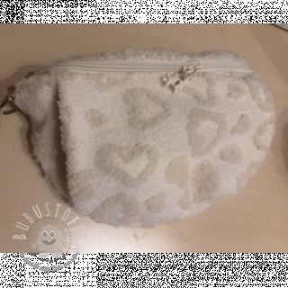 Mantelstoff TEDDY Hearts off white