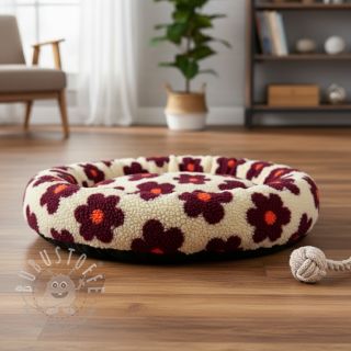 Mantelstoff TEDDY JACQUARD Flowers beige