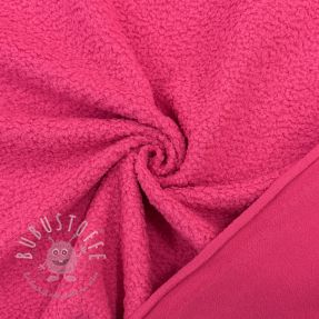 Fleece TEDDY DOUBLE SIDED pink neon