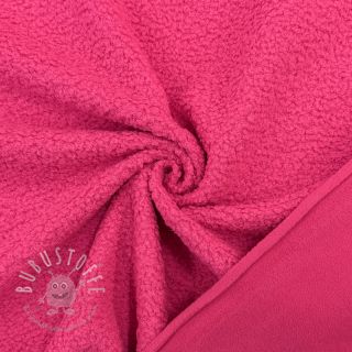 Fleece TEDDY DOUBLE SIDED pink neon