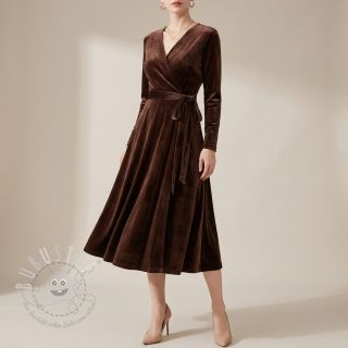 Samt VELVET STRETCH dark brown