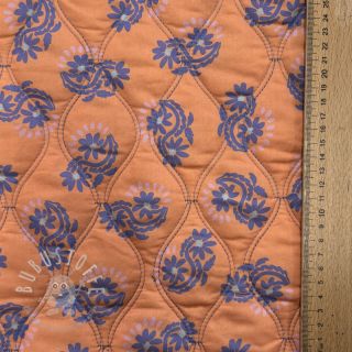 Baumwollstoff VOILE STEPPED Daria flower purple digital print