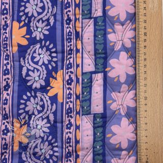 Baumwollstoff VOILE STEPPED Daria flower purple digital print