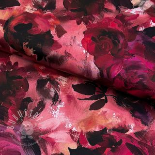 Baumwollstoff SATIN Zurie flower digital print