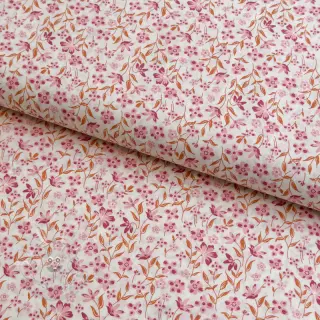 Baumwollstoff Fine flowers pink