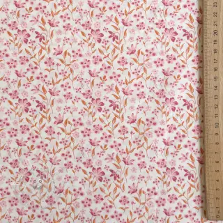 Baumwollstoff Fine flowers pink