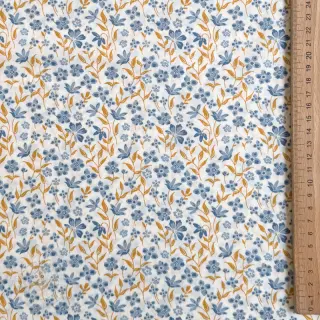 Baumwollstoff Fine flowers blue