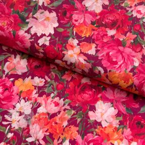 Baumwollstoff VOILE Tanja flowers digital print