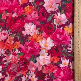 Baumwollstoff VOILE Tanja flowers digital print
