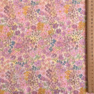 Baumwollstoff VOILE Small hayppy flowers digital print