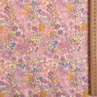 Baumwollstoff VOILE Small hayppy flowers digital print