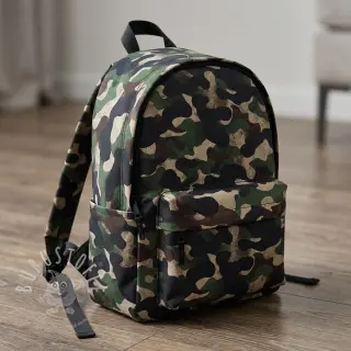 Baumwollstoff Camouflage green digital print