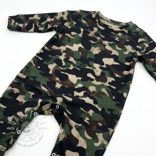 Baumwollstoff Camouflage green digital print