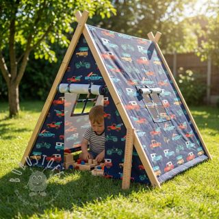 Baumwollstoff Cars navy digital print