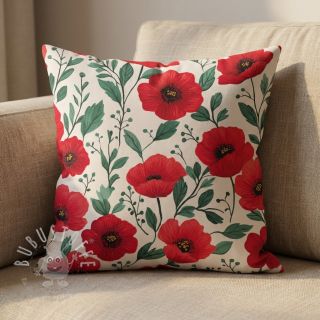 Baumwollstoff Poppy offwhite digital print