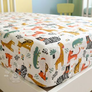 Baumwollstoff Safari time offwhite digital print