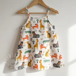 Baumwollstoff Safari time offwhite digital print