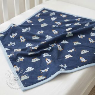 Baumwollstoff Vehicles navy